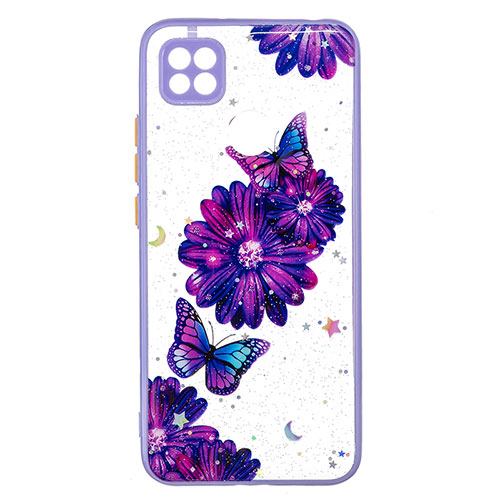 Silicone Candy Rubber Gel Fashionable Pattern Soft Case Cover Y01X for Xiaomi Redmi 9C Purple