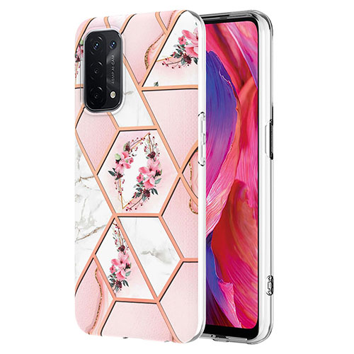 Silicone Candy Rubber Gel Fashionable Pattern Soft Case Cover Y02B for OnePlus Nord N200 5G Pink