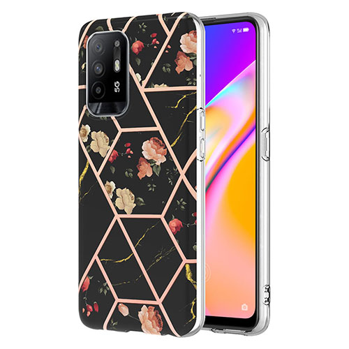 Silicone Candy Rubber Gel Fashionable Pattern Soft Case Cover Y02B for Oppo F19 Pro+ Plus 5G Black