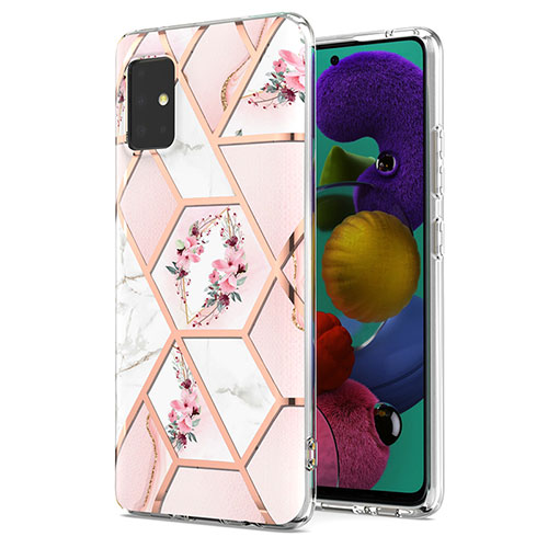 Silicone Candy Rubber Gel Fashionable Pattern Soft Case Cover Y02B for Samsung Galaxy A51 5G Pink