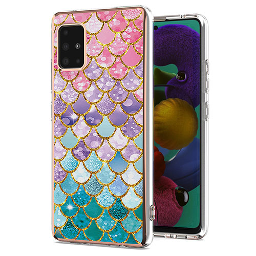 Silicone Candy Rubber Gel Fashionable Pattern Soft Case Cover Y03B for Samsung Galaxy A51 4G Colorful