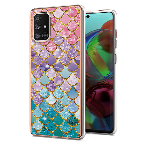 Silicone Candy Rubber Gel Fashionable Pattern Soft Case Cover Y03B for Samsung Galaxy A71 5G Colorful