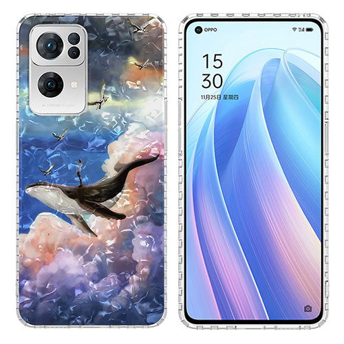 Silicone Candy Rubber Gel Fashionable Pattern Soft Case Cover Y04B for Oppo Reno7 Pro 5G Mixed