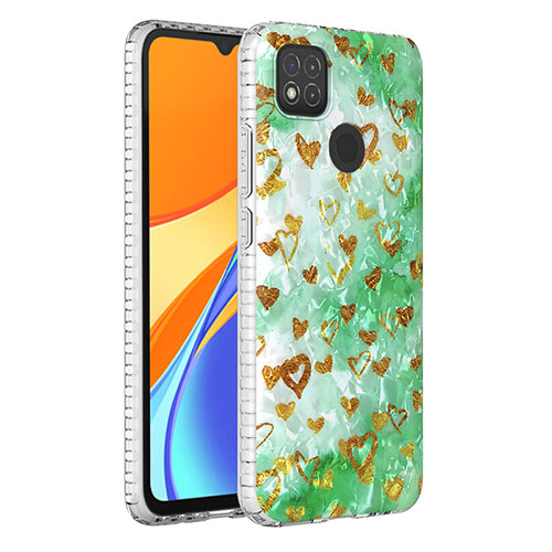 Silicone Candy Rubber Gel Fashionable Pattern Soft Case Cover Y04B for Xiaomi Redmi 9C NFC Green