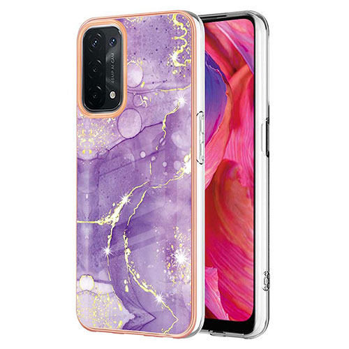 Silicone Candy Rubber Gel Fashionable Pattern Soft Case Cover Y05B for OnePlus Nord N200 5G Purple