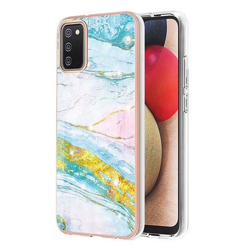 Silicone Candy Rubber Gel Fashionable Pattern Soft Case Cover Y05B for Samsung Galaxy A02s Colorful