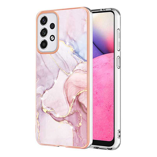 Silicone Candy Rubber Gel Fashionable Pattern Soft Case Cover Y05B for Samsung Galaxy A33 5G Pink