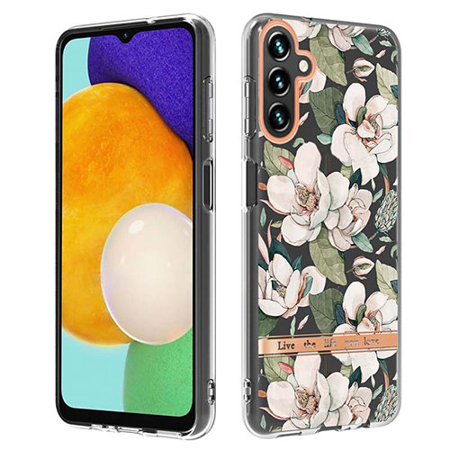 Silicone Candy Rubber Gel Fashionable Pattern Soft Case Cover Y06B for Samsung Galaxy A04s White