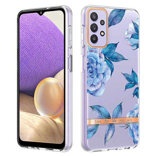 Silicone Candy Rubber Gel Fashionable Pattern Soft Case Cover Y06B for Samsung Galaxy A23 5G Blue