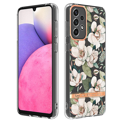 Silicone Candy Rubber Gel Fashionable Pattern Soft Case Cover Y06B for Samsung Galaxy A33 5G White
