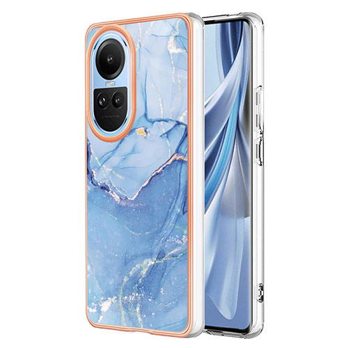 Silicone Candy Rubber Gel Fashionable Pattern Soft Case Cover YB1 for Oppo Reno10 5G Blue
