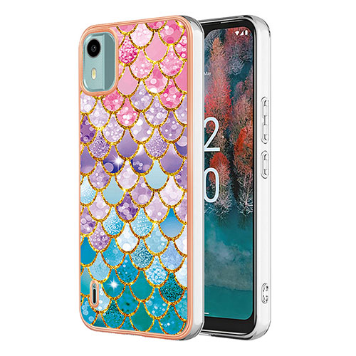Silicone Candy Rubber Gel Fashionable Pattern Soft Case Cover YB4 for Nokia C12 Colorful