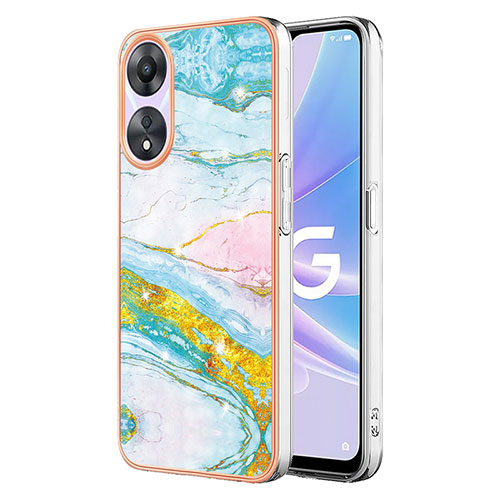 Silicone Candy Rubber Gel Fashionable Pattern Soft Case Cover YB5 for Oppo A78 5G Colorful