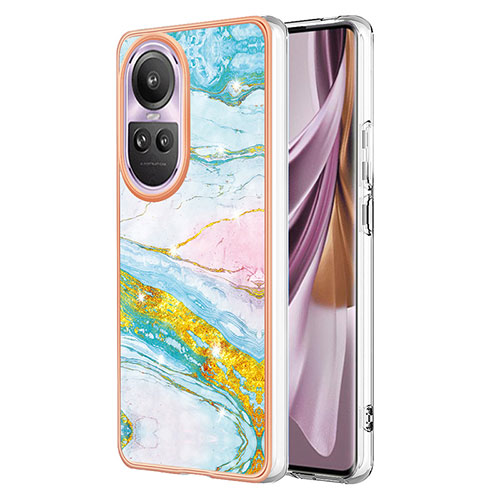 Silicone Candy Rubber Gel Fashionable Pattern Soft Case Cover YB5 for Oppo Reno10 5G Colorful