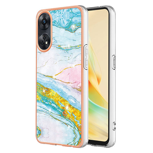Silicone Candy Rubber Gel Fashionable Pattern Soft Case Cover YB5 for Oppo Reno8 T 4G Colorful