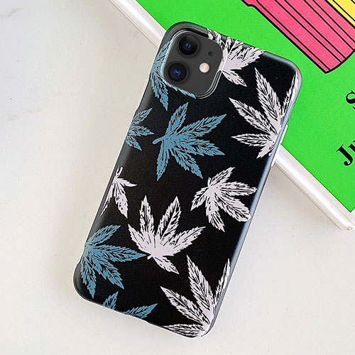 Silicone Candy Rubber Gel Flowers Soft Case Cover for Apple iPhone 11 Black