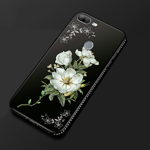 Silicone Candy Rubber Gel Flowers Soft Case Cover for Huawei Honor 9 Lite Black