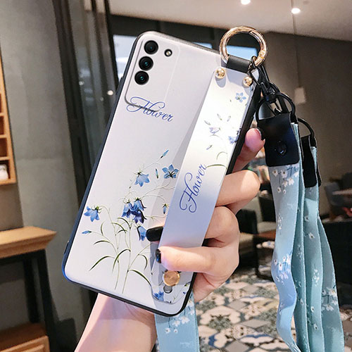 Silicone Candy Rubber Gel Flowers Soft Case Cover for Huawei Honor X10 5G White