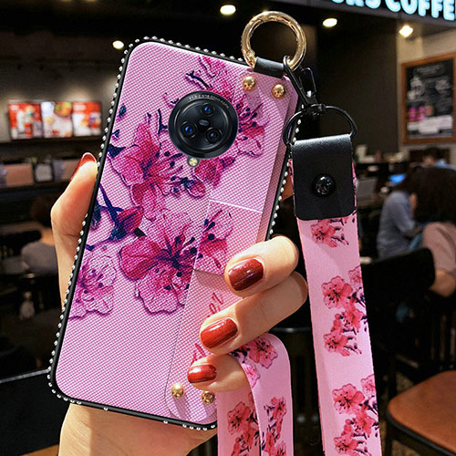 Silicone Candy Rubber Gel Flowers Soft Case Cover for Vivo Nex 3 Purple
