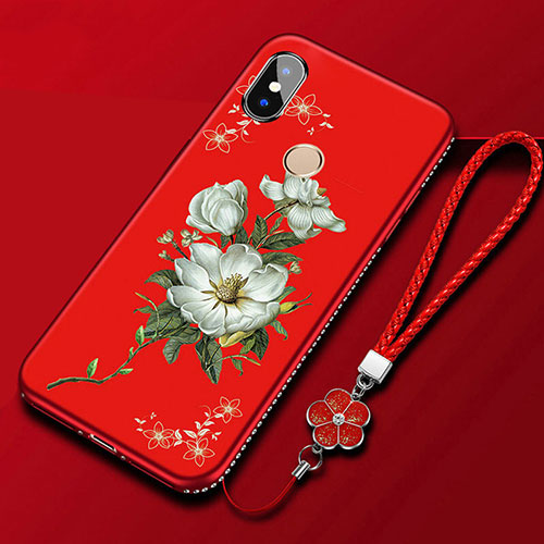 Silicone Candy Rubber Gel Flowers Soft Case Cover for Xiaomi Redmi 6 Pro Colorful