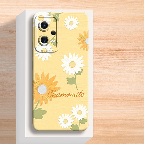 Silicone Candy Rubber Gel Flowers Soft Case Cover S01 for Xiaomi Redmi Note 12 5G Yellow