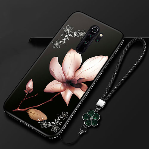 Silicone Candy Rubber Gel Flowers Soft Case Cover S01 for Xiaomi Redmi Note 8 Pro Brown