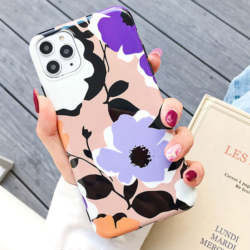 Silicone Candy Rubber Gel Flowers Soft Case Cover S03 for Apple iPhone 11 Pro Max Mixed
