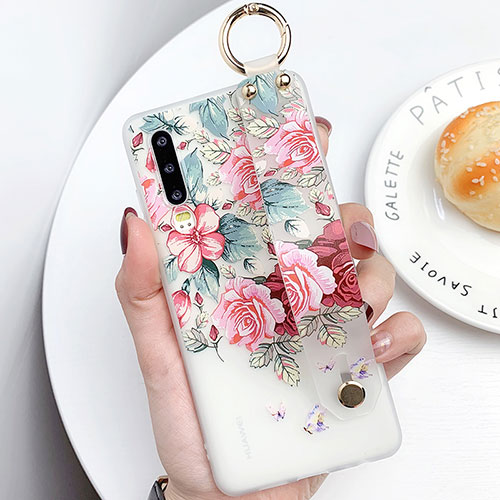 Silicone Candy Rubber Gel Flowers Soft Case Cover S08 for Huawei P30 Mixed
