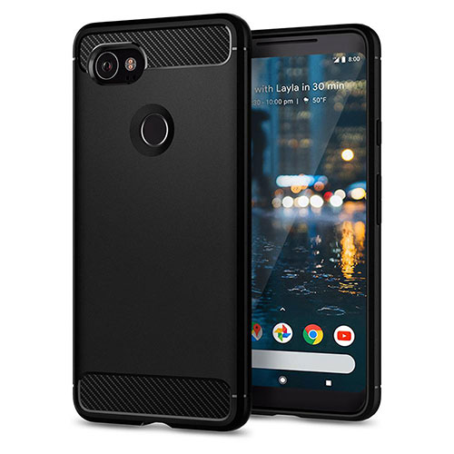 Silicone Candy Rubber Gel Soft Case for Google Pixel 2 XL Black
