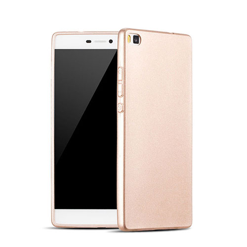 Silicone Candy Rubber Gel Soft Case for Huawei P8 Gold