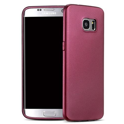 Silicone Candy Rubber Gel Soft Cover for Samsung Galaxy S7 Edge G935F Purple