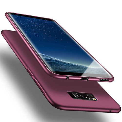 Silicone Candy Rubber Gel Soft Cover for Samsung Galaxy S8 Plus Purple