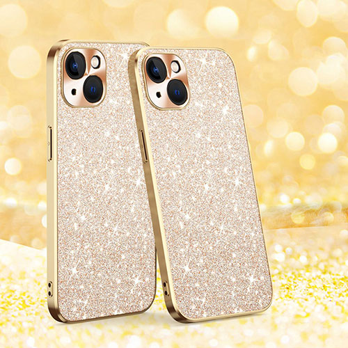 Silicone Candy Rubber TPU Bling-Bling Soft Case Cover AC1 for Apple iPhone 13 Gold