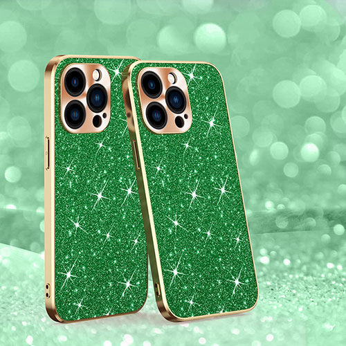 Silicone Candy Rubber TPU Bling-Bling Soft Case Cover AC1 for Apple iPhone 13 Pro Max Green