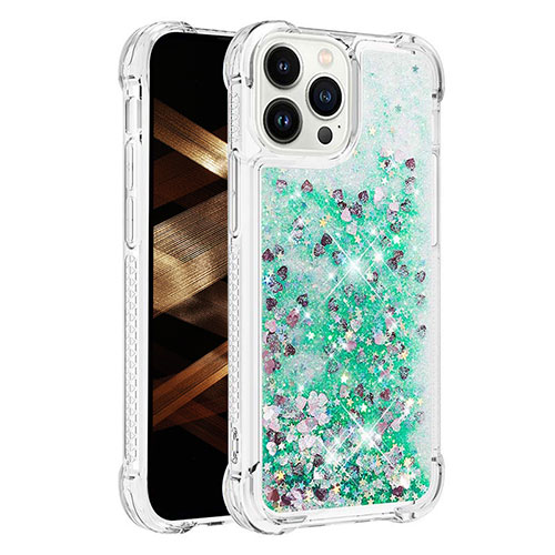 Silicone Candy Rubber TPU Bling-Bling Soft Case Cover S01 for Apple iPhone 14 Pro Green