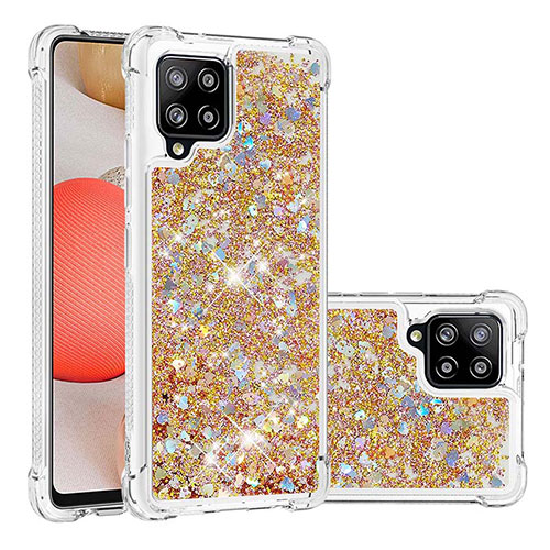Silicone Candy Rubber TPU Bling-Bling Soft Case Cover S01 for Samsung Galaxy A42 5G Gold