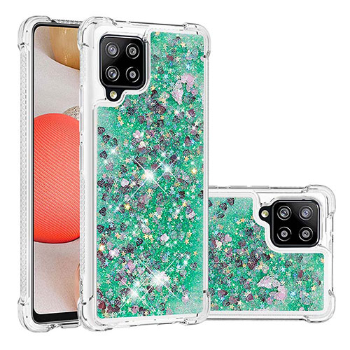 Silicone Candy Rubber TPU Bling-Bling Soft Case Cover S01 for Samsung Galaxy A42 5G Green