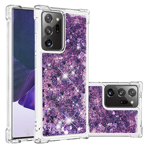Silicone Candy Rubber TPU Bling-Bling Soft Case Cover S01 for Samsung Galaxy Note 20 Ultra 5G Purple