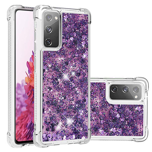 Silicone Candy Rubber TPU Bling-Bling Soft Case Cover S01 for Samsung Galaxy S20 FE 5G Purple