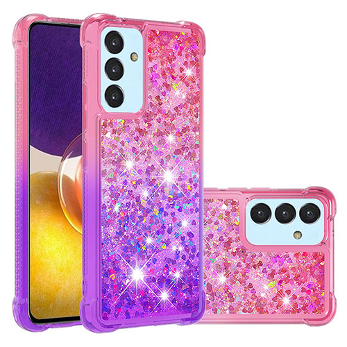 Silicone Candy Rubber TPU Bling-Bling Soft Case Cover S02 for Samsung Galaxy A25 5G Hot Pink