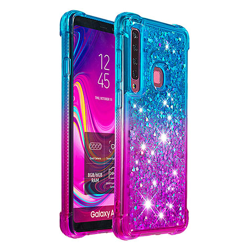 Silicone Candy Rubber TPU Bling-Bling Soft Case Cover S02 for Samsung Galaxy A9 (2018) A920 Sky Blue