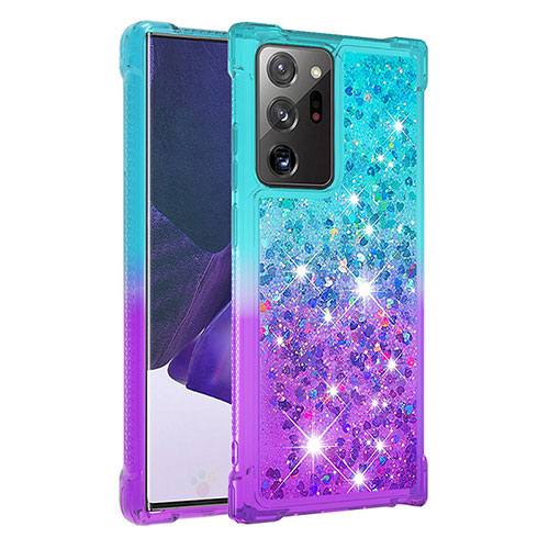 Silicone Candy Rubber TPU Bling-Bling Soft Case Cover S02 for Samsung Galaxy Note 20 Ultra 5G Sky Blue