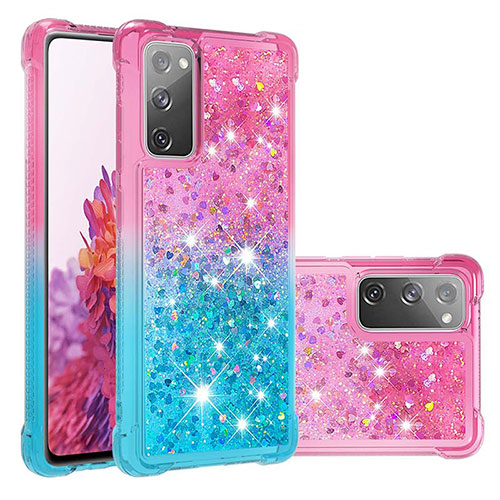 Silicone Candy Rubber TPU Bling-Bling Soft Case Cover S02 for Samsung Galaxy S20 FE (2022) 5G Pink