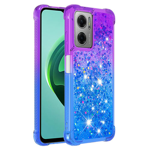 Silicone Candy Rubber TPU Bling-Bling Soft Case Cover S02 for Xiaomi Redmi 10 Prime Plus 5G Purple