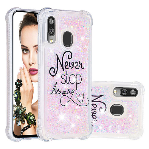 Silicone Candy Rubber TPU Bling-Bling Soft Case Cover S03 for Samsung Galaxy A40 Mixed