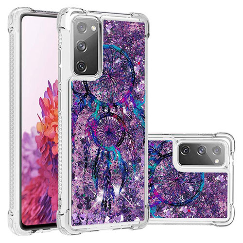 Silicone Candy Rubber TPU Bling-Bling Soft Case Cover S03 for Samsung Galaxy S20 FE (2022) 5G Purple