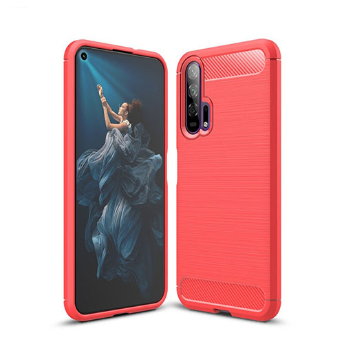 Silicone Candy Rubber TPU Line Soft Case Cover C01 for Huawei Honor 20 Pro Red