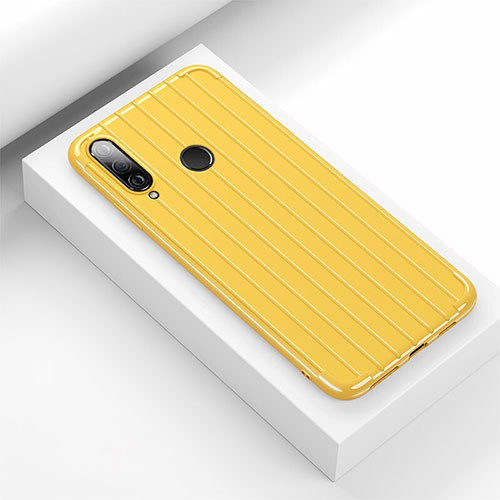 Silicone Candy Rubber TPU Line Soft Case Cover C01 for Huawei P30 Lite New Edition Yellow