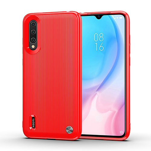 Silicone Candy Rubber TPU Line Soft Case Cover C01 for Xiaomi Mi A3 Red