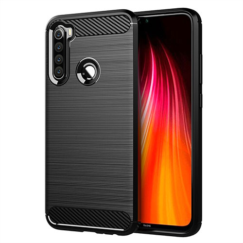 Silicone Candy Rubber TPU Line Soft Case Cover C01 for Xiaomi Redmi Note 8 Black